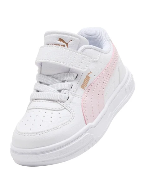 SNEAKERS BASSE PRIMI PASSI RETRÒ CON STRAPPO BAMBINA BIANCO