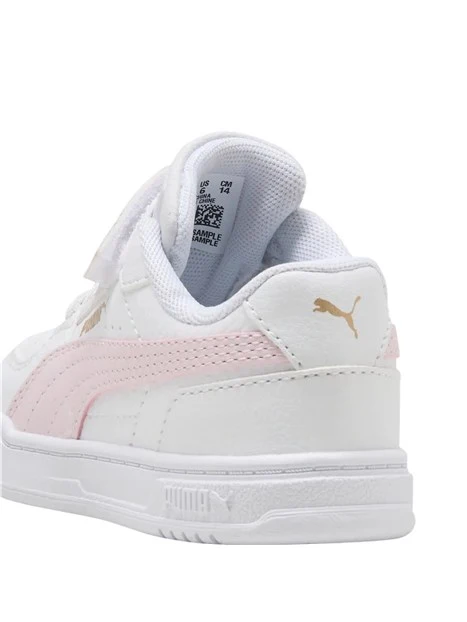 SNEAKERS BASSE PRIMI PASSI RETRÒ CON STRAPPO BAMBINA BIANCO