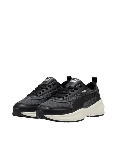 SNEAKERS PLATFORM ANIMALIER DONNA NERO