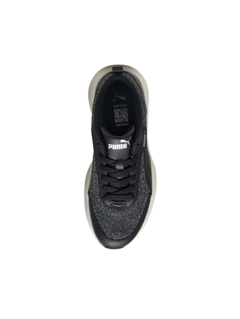 SNEAKERS PLATFORM ANIMALIER DONNA NERO