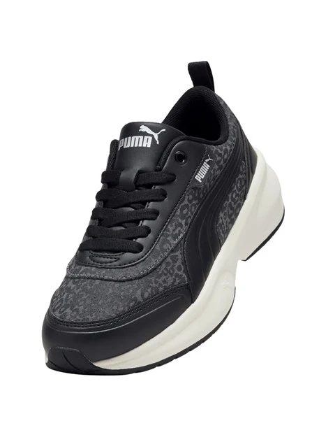 SNEAKERS PLATFORM ANIMALIER DONNA NERO