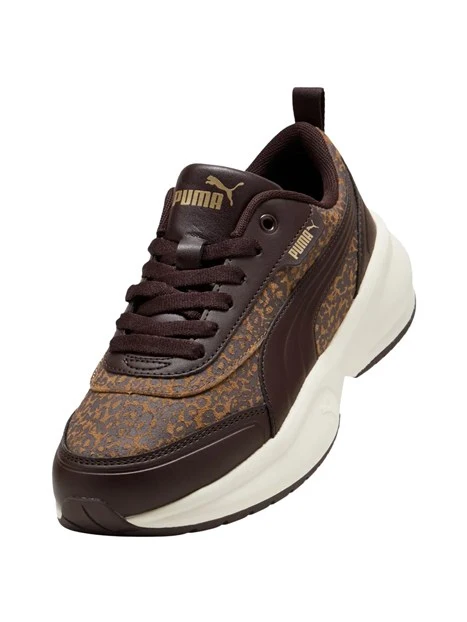 SNEAKERS PLATFORM ANIMALIER DONNA MARRONE