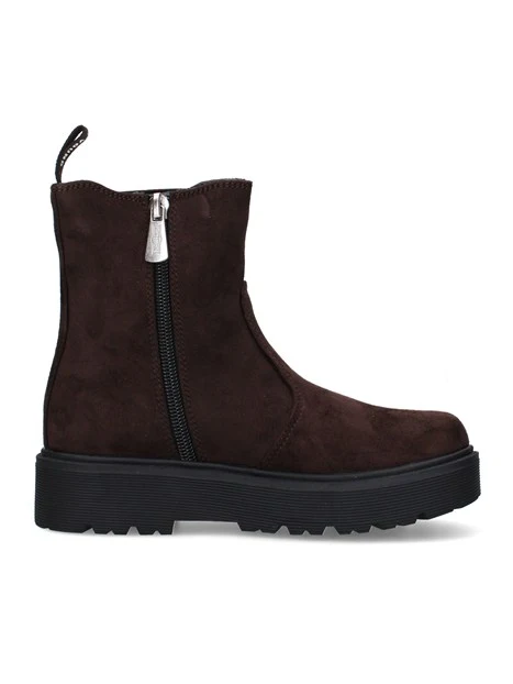 STIVALETTI TACCO BASSO CHELSEA T-733-W DONNA MARRONE