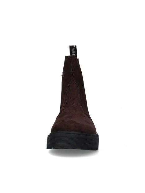 STIVALETTI TACCO BASSO CHELSEA T-733-W DONNA MARRONE