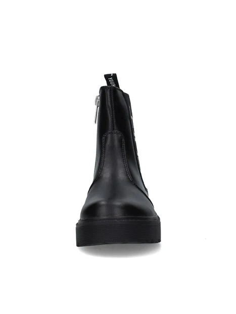 STIVALETTI TACCO BASSO CHELSEA T-733-W DONNA NERO
