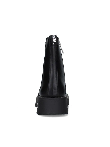 STIVALETTI TACCO BASSO CHELSEA T-745-W DONNA NERO