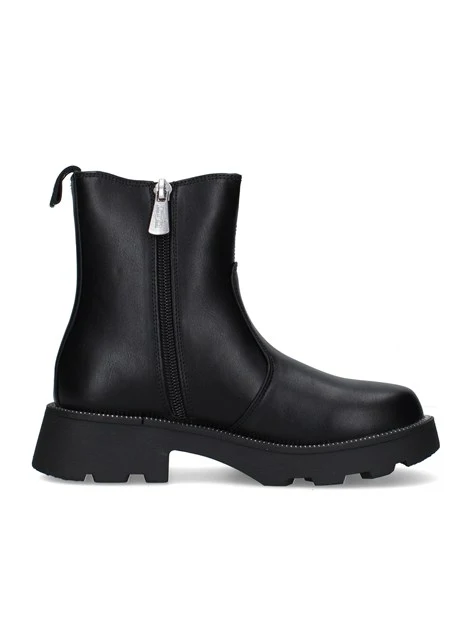 STIVALETTI TACCO BASSO CHELSEA T-745-W DONNA NERO