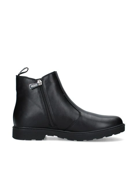 STIVALETTI TACCO BASSO CHELSEA CON ELASTICO LATERALE DONNA NERO