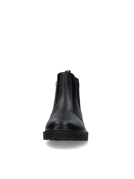 STIVALETTI TACCO BASSO CHELSEA CON ELASTICO LATERALE DONNA NERO