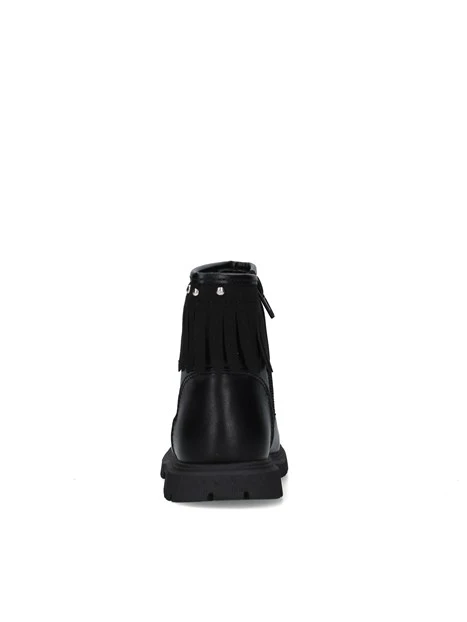 STIVALETTI T-768 CON FRANGE BAMBINA NERO