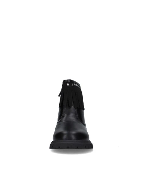 STIVALETTI T-768 CON FRANGE BAMBINA NERO