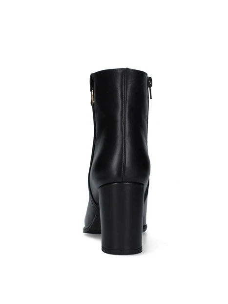 STIVALETTI TACCO ALTO CON DETTAGLIO METALLICO DONNA NERO