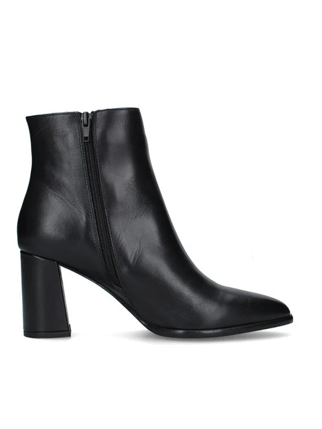 STIVALETTI TACCO ALTO CON DETTAGLIO METALLICO DONNA NERO