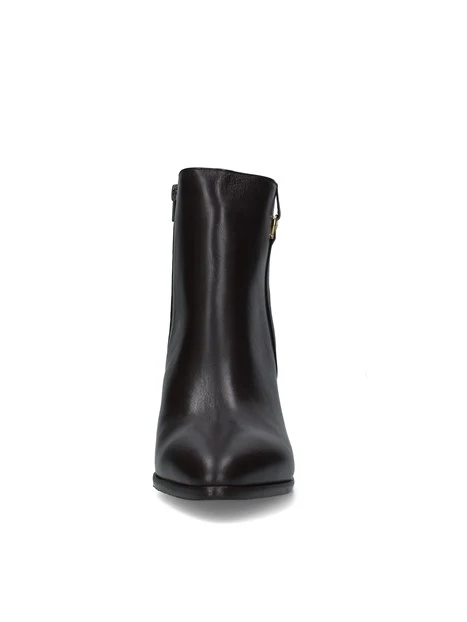 STIVALETTI TACCO ALTO CON DETTAGLIO METALLICO DONNA MARRONE