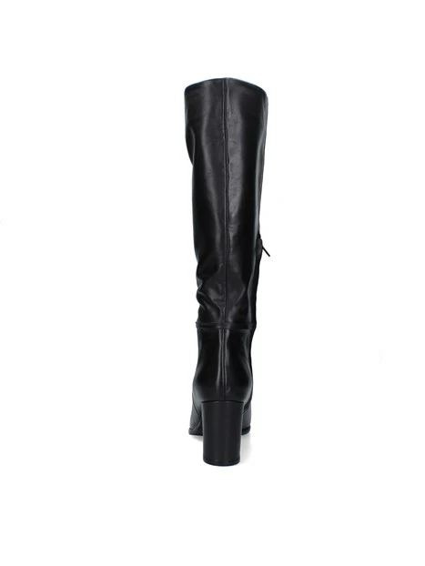 STIVALI TACCO ALTO CON CINTURINO SOTTILE DONNA NERO