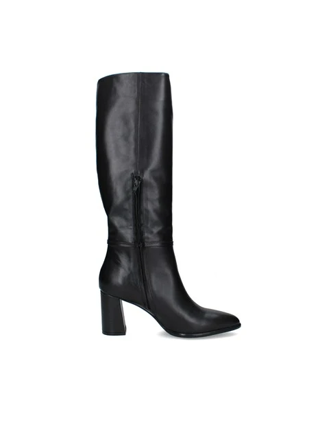 STIVALI TACCO ALTO CON CINTURINO SOTTILE DONNA NERO