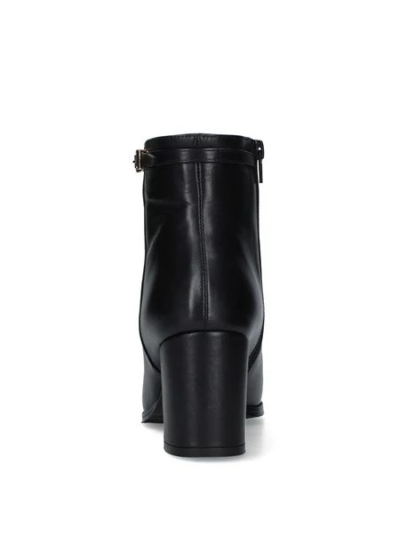 STIVALETTI TACCO CON CINTURINO DONNA NERO