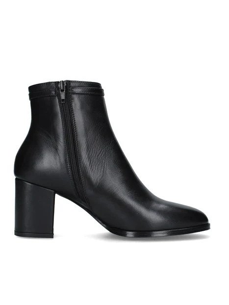 STIVALETTI TACCO CON CINTURINO DONNA NERO
