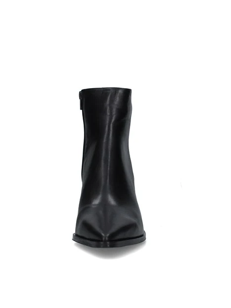 STIVALETTI TACCO ALTO CON PUNTA AFFUSOLATA DONNA NERO