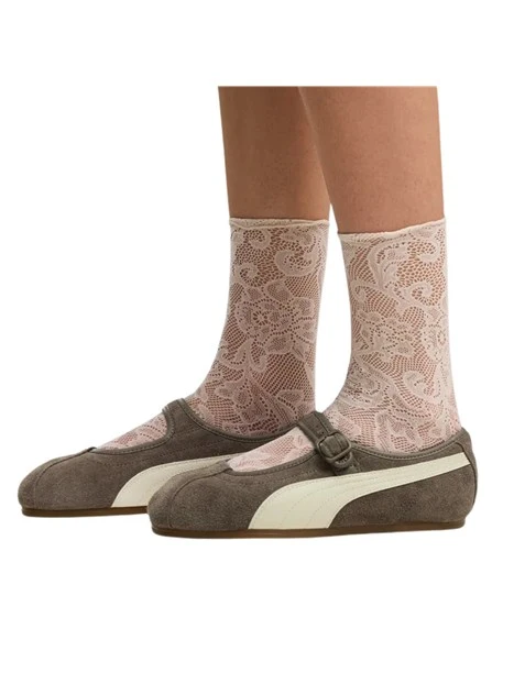 BALLERINE MARY JANE EFFETTO SUEDE DONNA MARRONE