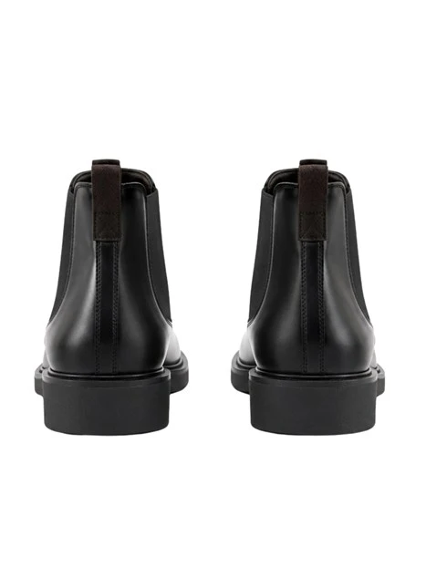 STIVALETTI TACCO BASSO CHELSEA IN PELLE DONNA NERA