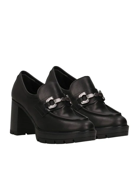 MOCASSINI I617180D CON TACCO DONNA NERO