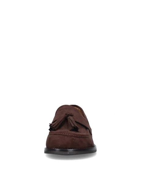 MOCASSINI CON NAPPINE DONNA MARRONE