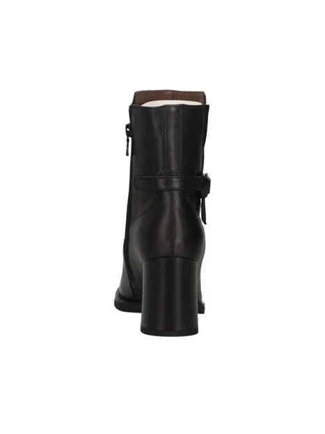 STIVALETTI TACCO ALTO CON ZIP LATERALE IN PELLE DONNA NERA
