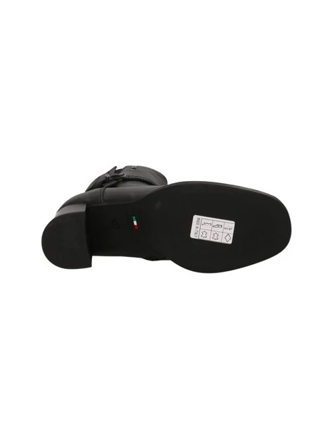 STIVALETTI TACCO ALTO CON ZIP LATERALE IN PELLE DONNA NERA