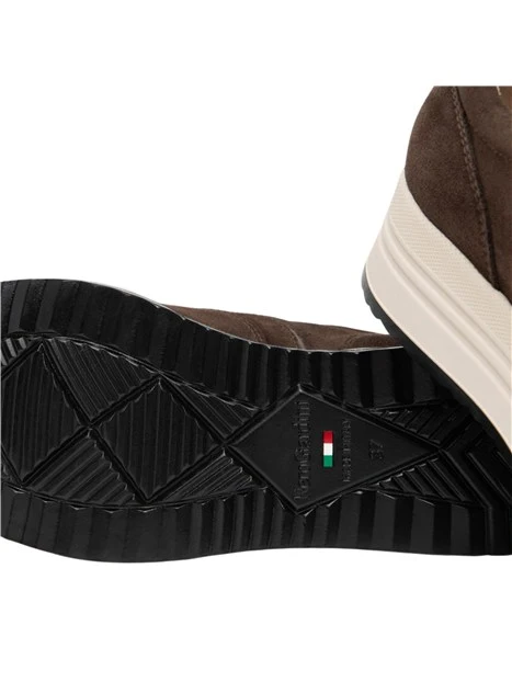SNEAKERS PLATFORM IN SUEDE STRINGATE CON SOLETTA ESTRAIBILE DONNA MARRONE