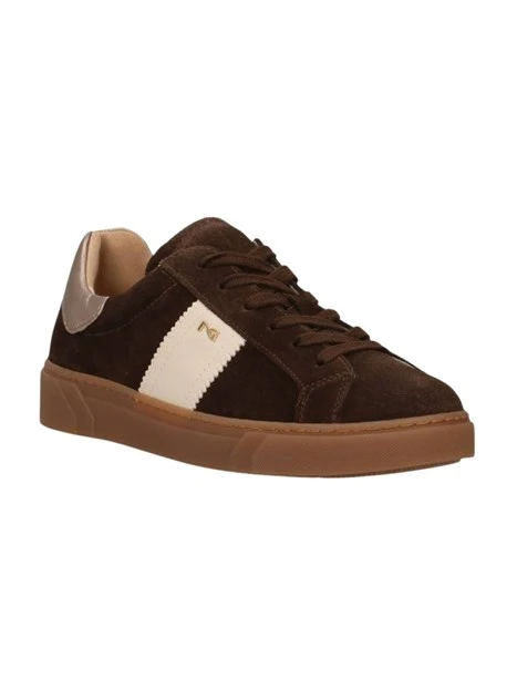SNEAKERS BASSE IN CAMOSCIO CON BANDA LATERALE DONNA TESTA DI MORO
