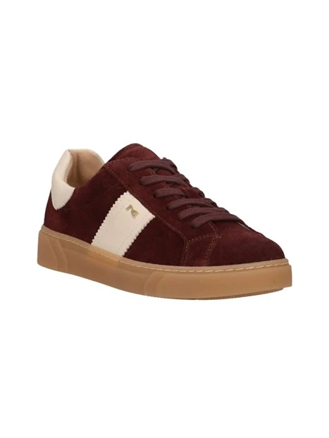 SNEAKERS BASSE IN CAMOSCIO CON BANDA LATERALE DONNA BORDEAUX