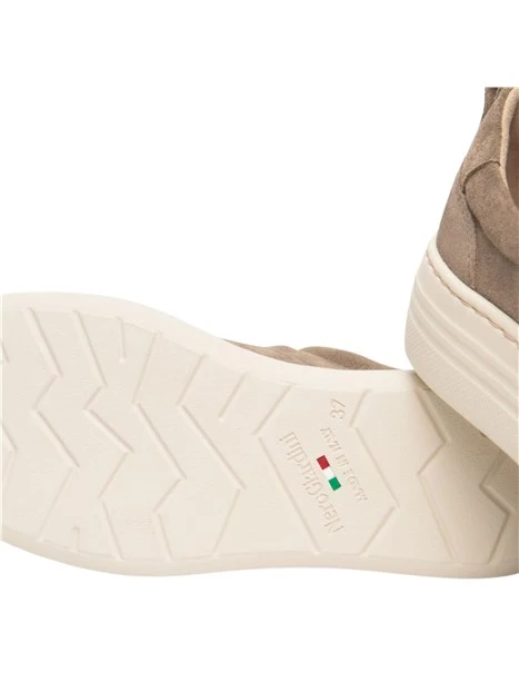 SNEAKERS PLATFORM IN SUEDE CON PON-PON DONNA TORTORA
