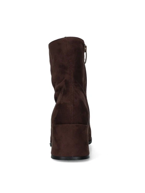 STIVALETTI TACCO ALTO CON ZIP LATERALE DONNA MARRONE