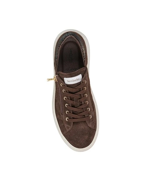 SNEAKERS PLATFORM CON INSERTO GLITTER DONNA TESTA DI MORO