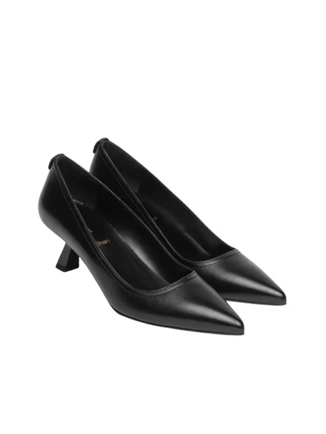 DÉCOLLETÉ CLASSIC ELEGANT IN PELLE DONNA NERO