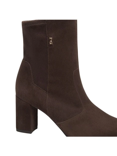 STIVALETTI TACCO ALTO IN SUEDE E LYCRA DONNA MARRONE