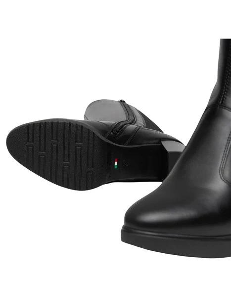 STIVALI TACCO ALTO CON INSERTO ELASTICIZZATO DONNA NERO