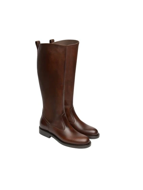 STIVALI TACCO BASSO CASUAL DONNA MARRONE