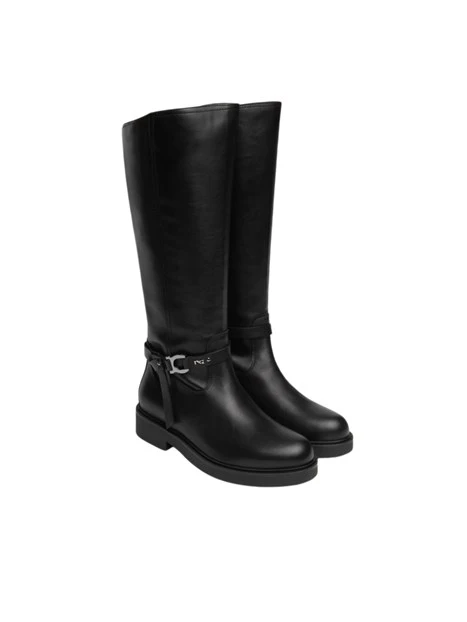 STIVALI TACCO BASSO ELEGANTI DONNA NERO