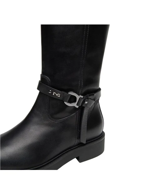 STIVALI TACCO BASSO ELEGANTI DONNA NERO