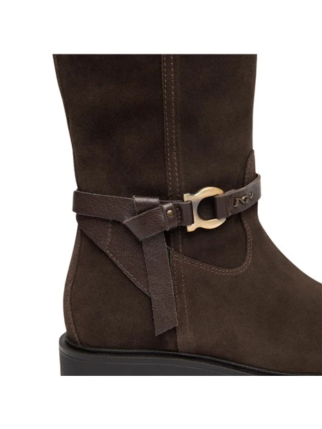 STIVALI TACCO BASSO ELEGANTI DONNA MARRONE