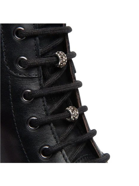 ANFIBI CON STRINGHE E PLATEAU DONNA NERO