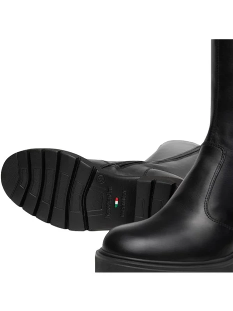 STIVALI A TACCO ALTO ESSENZIALI CON ZIP DONNA NERO