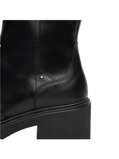 STIVALI A TACCO ALTO ESSENZIALI CON ZIP DONNA NERO