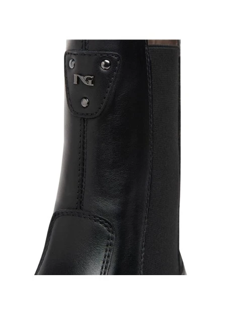 STIVALETTI A TACCO BASSO CASUAL DONNA NERO