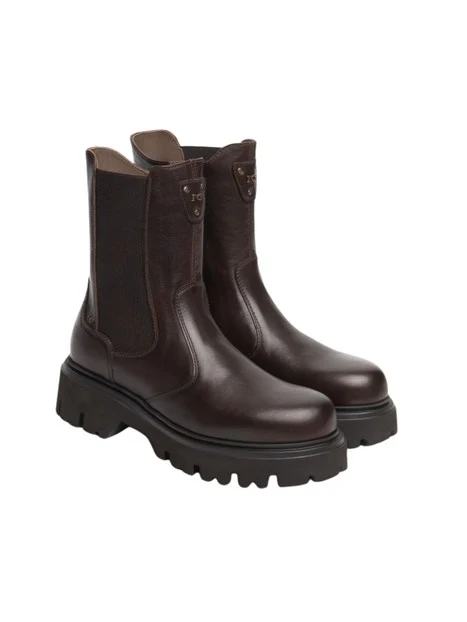 STIVALETTI A TACCO BASSO CASUAL DONNA MARRONE