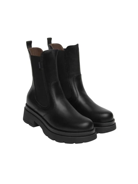 STIVALETTI A TACCO BASSO CHELSEA ELASTICO DONNA NERO