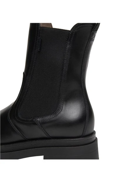 STIVALETTI A TACCO BASSO CHELSEA ELASTICO DONNA NERO