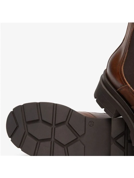 STIVALETTI A TACCO BASSO CHELSEA ELASTICO DONNA MARRONE